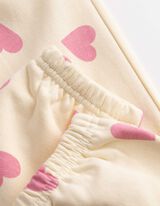 Jogginghose - Allover-Muster - beige