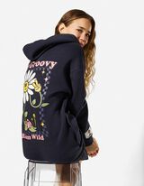 Kleid - R&uuml;ckenprint - dunkelblau