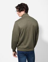 Sweatshirt - Troyer - dunkelgrün