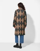 Lang vest - Ruitmotief - bruin