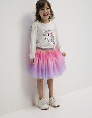 Set camicia e gonna - Design multicolore - bianco