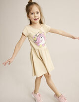 sukienka - nadruk - bez