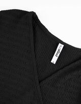 T-shirt - Wikkellook - zwart