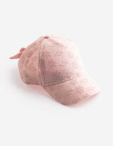 Casquette - N&oelig;ud appliqu&eacute; - Rose