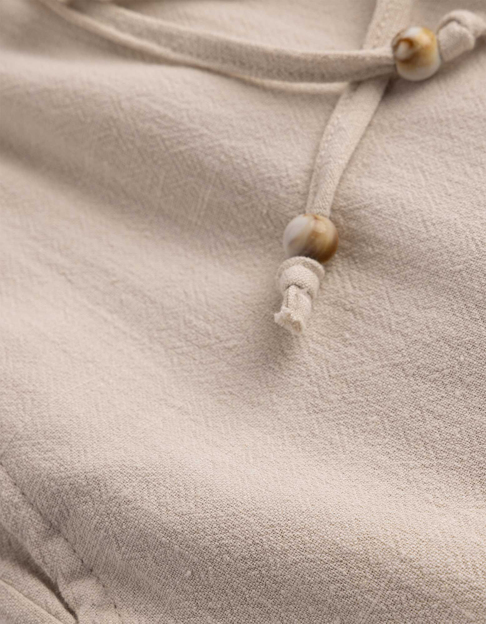 Bermuda  - Leinen-Optik - Beige