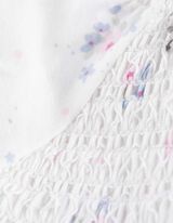 Set aus Kleid und Leggings - Allover-Print - weiß