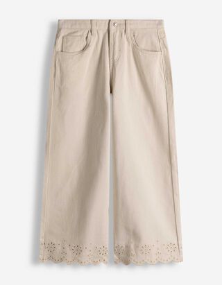 Broek - Broderie - wit