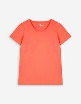 T-Shirt - Rundhals-Ausschnitt - hellrot