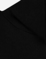 Tričko s dlouhým rukávem - Rolákový límec - cerná