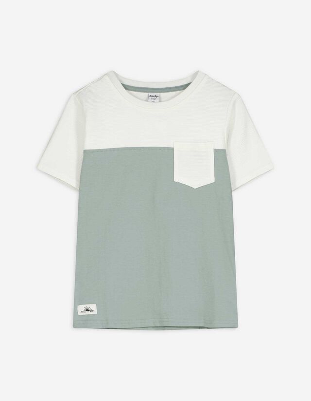 T-Shirt - Aufgesetze Taschen - grün