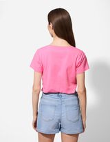 T-shirt - Percentuale di tessuto elasticizzato - rosa fucsia