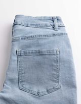 Pantacourt - Coupe Skinny Fit - bleu clair