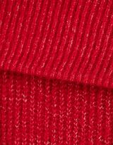 Pletený sveter - Výstrih Carmen - cervena