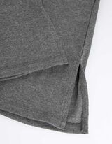 Hlače na zvon - Fina rebrasta tkanina - temno siva