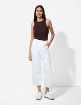 Top - Rippenstruktur - dunkelbraun