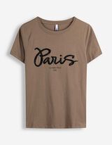 T-Shirt - Ziersteine - braun