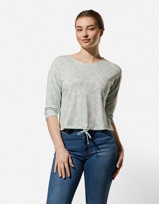 T-shirt - D&eacute;tail nou&eacute; - Beige