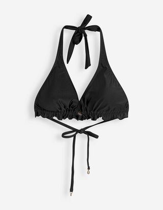 Bikinitop - Volants - schwarz