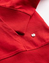 Sweatjacke - Kapuze mit Tunnelzug - rot