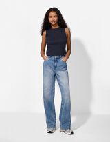 Stricktop - Feinstrick - dunkelblau