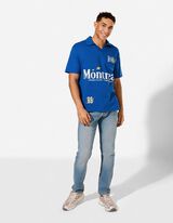 Poloshirt - Frontprint - hellblau