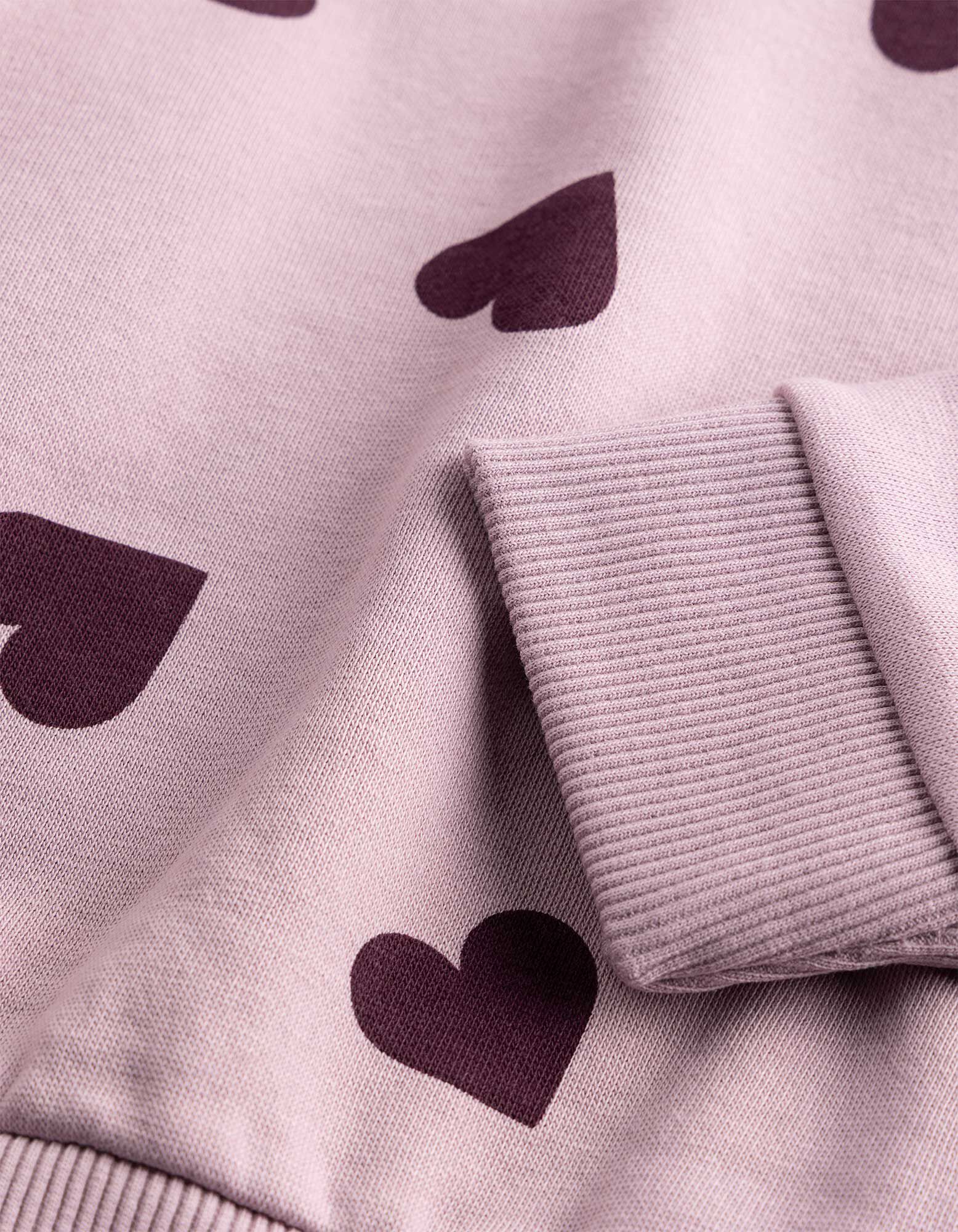 Sweatshirt - Allover-Print - Rosa