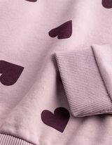 Sweatshirt - Allover-Print - Rosa