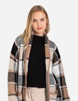 Hosszított kardigán - Gyapjú megjelenés - barna