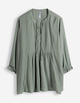 Blouse - Broderies - p&eacute;trole