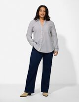 Overhemdblouse - Strepen - lichtgroen