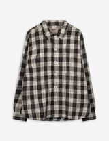 Košile - Károvaný vzor - hneda