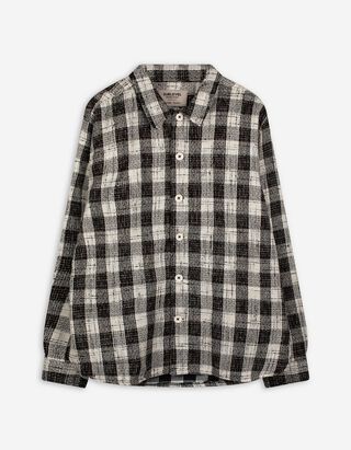 Košile - Károvaný vzor - hneda