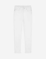 dżinsy - farbowany denim - bialy