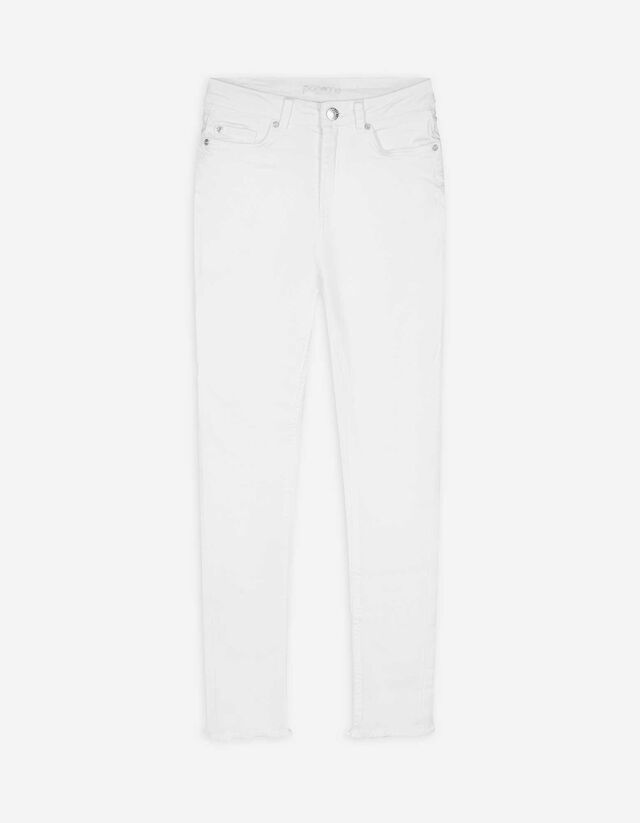 dżinsy - farbowany denim - bialy
