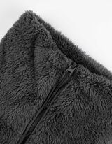 Troyer - pluszowe futerko - ciemny szary