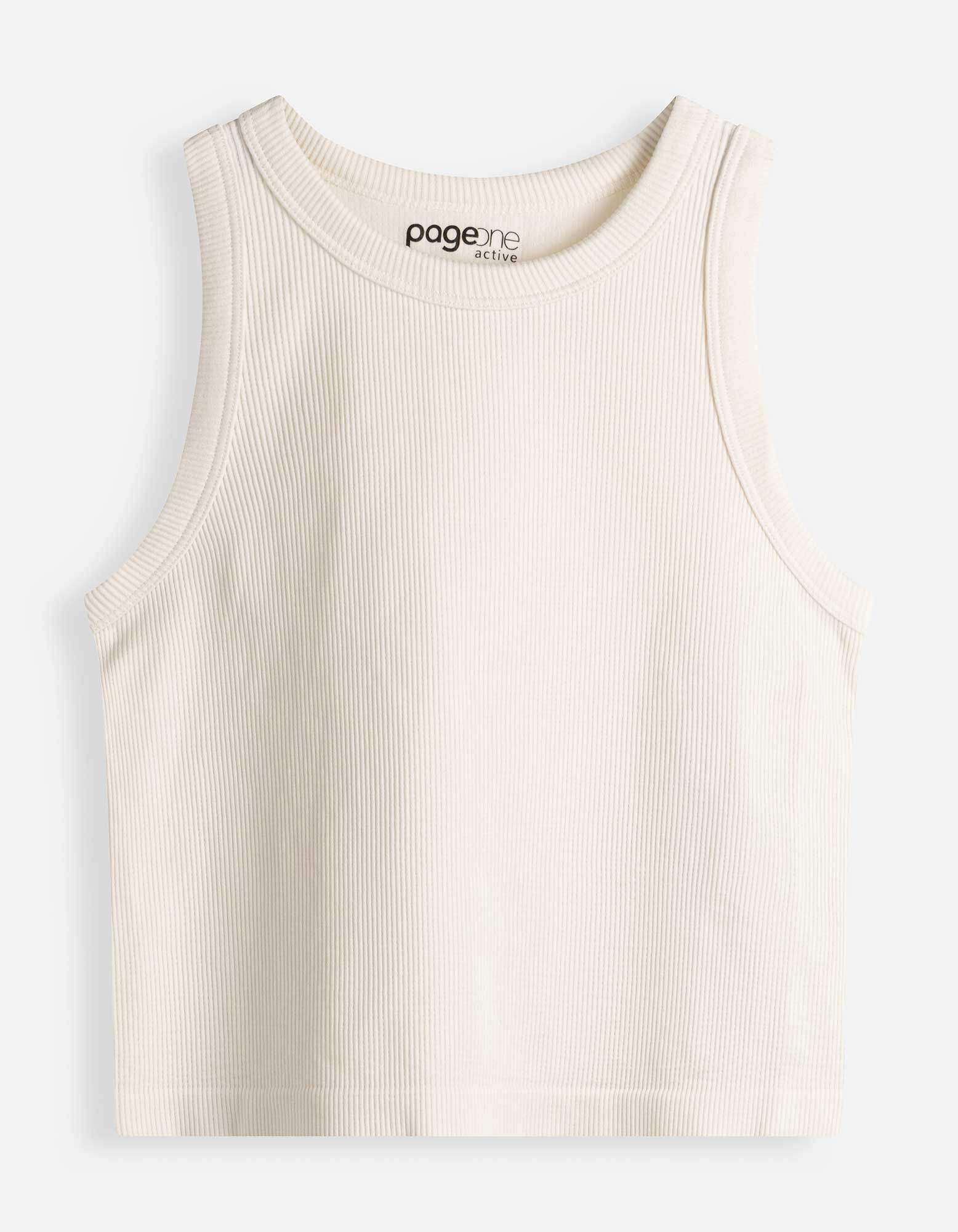 Cropped Top - Nahtlos - Off-White