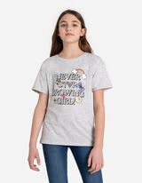 T-shirt - Print - lichtgrijs