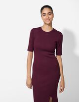 Kleid - Viskose-Mix - dunkellila