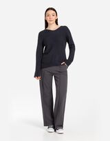 Maglione - Pi&ugrave; lungo dietro - blu scuro