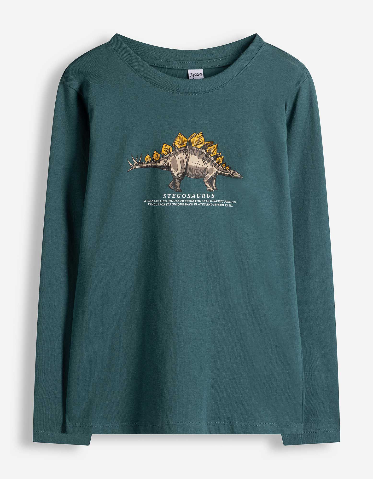 Maglia a manica lunga - Stampa frontale - Verde scuro