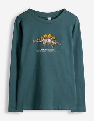 Longsleeve - Voorkantprint - Donkergroen