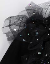 Tričko s dlhými rukávmi - Jednofarebný - cierna