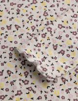 Langarmshirt - Rippenstruktur - weiß