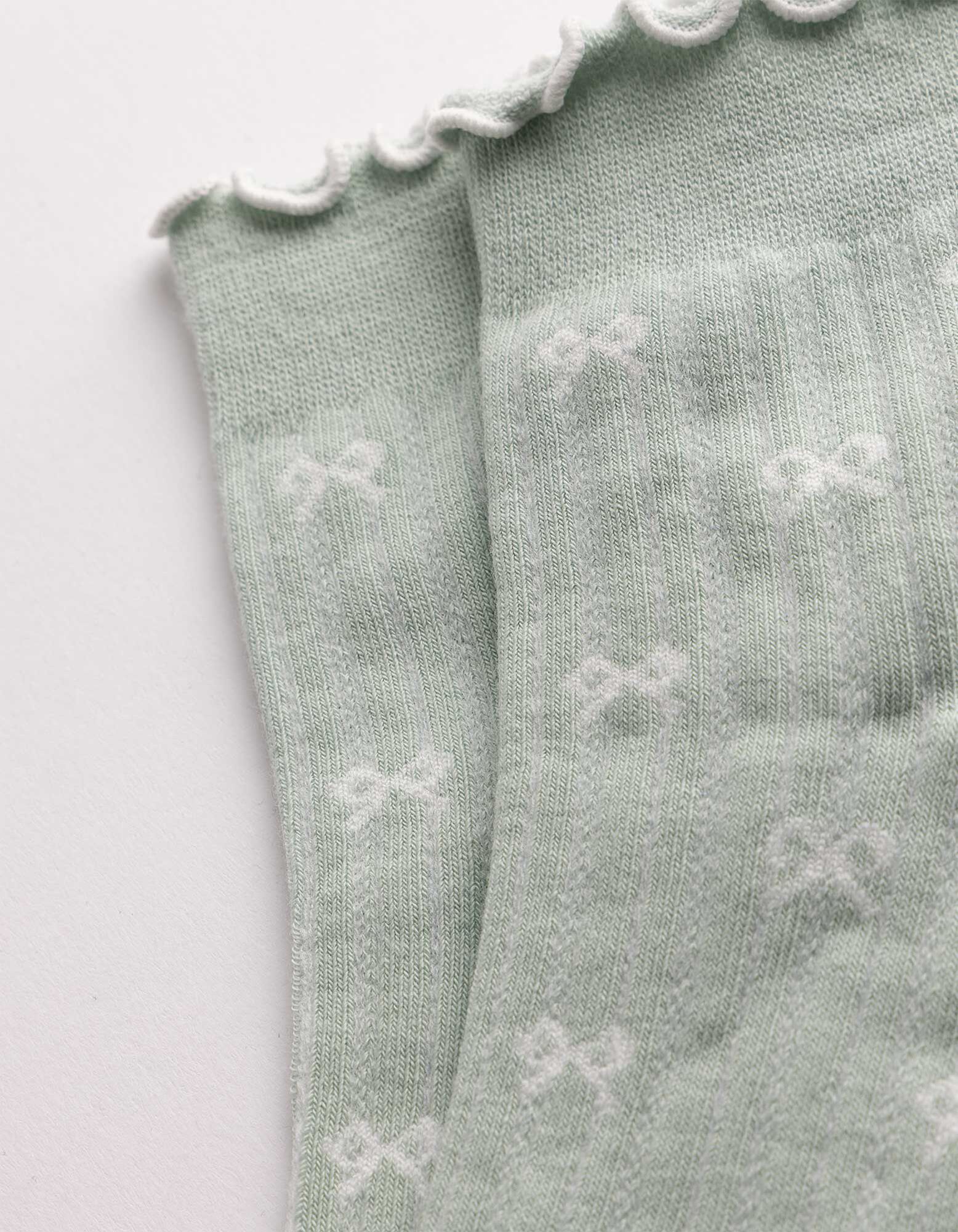 Socken - Schleifen - gr&uuml;n