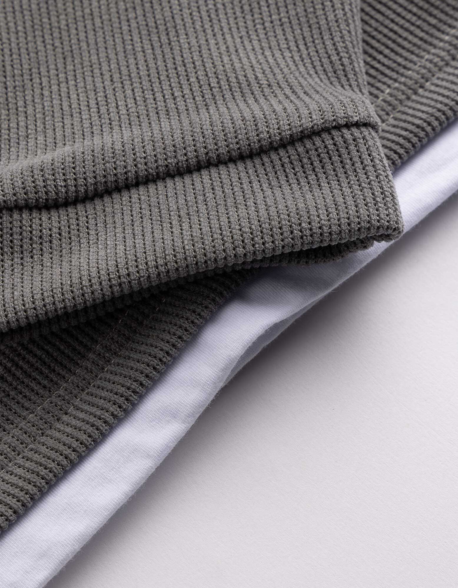 Langarmshirt - Double-Layer-Look - Khaki