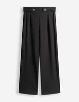 Culotte - Webstoff - schwarz
