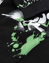 Hoodie - Print all-over - zwart