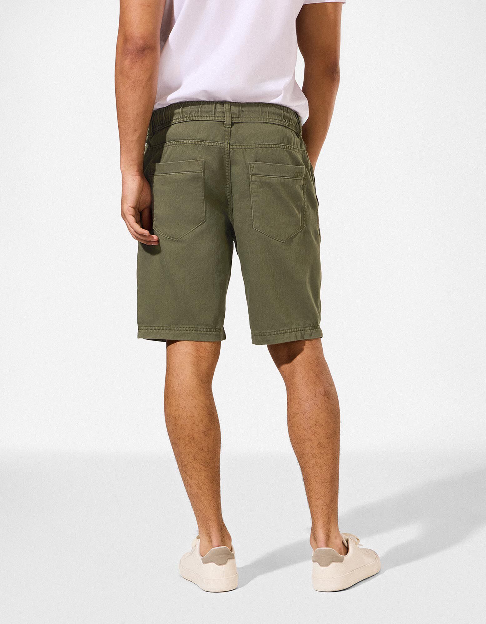 Shorts - Twill - dunkelgr&uuml;n