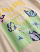 Tričko - Třpytiv&yacute; potisk - b&eacute;žov&aacute;