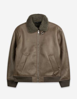 Bikerjack - Rond kraagje - lichtbruin